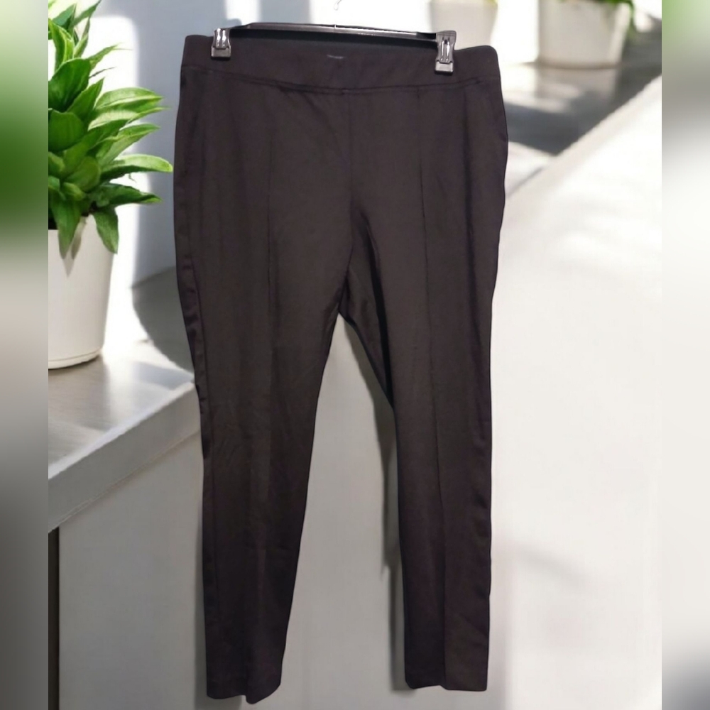 Tommy Hilfiger Black Stretch Trouser Pants Womans Size XL Minimalist